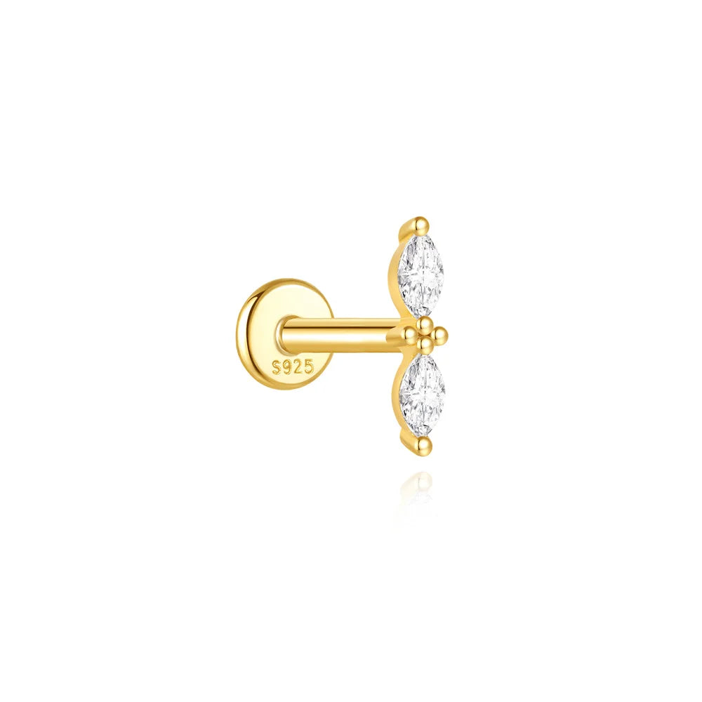 ROXI 925 Sterling Silver DIY 1 Piece Tassel Chain zircon Charms accessory for Women Circle/Piercing Earrings Perforated Jewelry