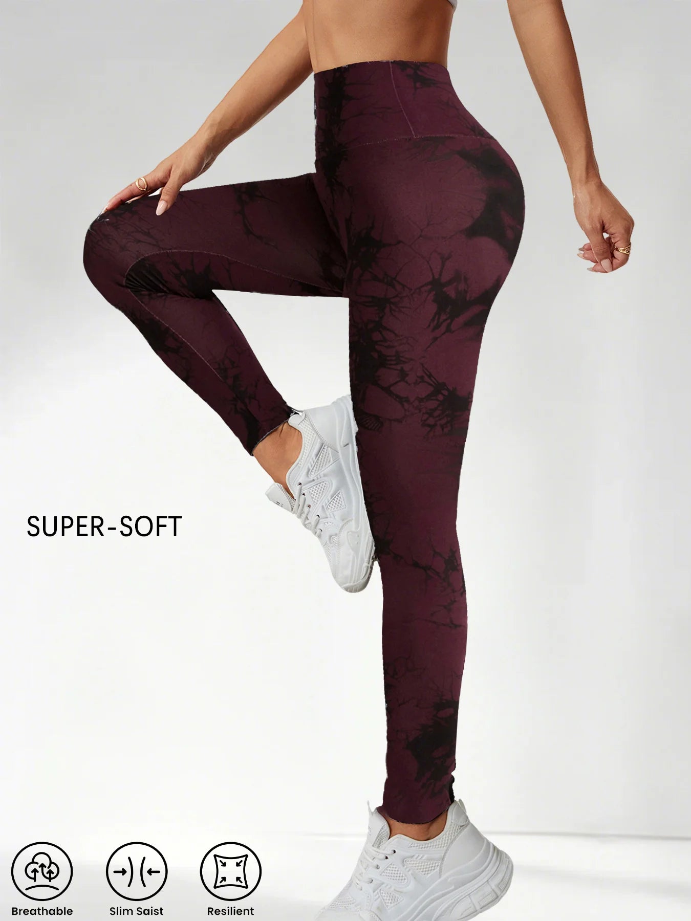 Women's Tie Dye Workout Leggings - Super Soft High Waisted No See Through with for Yoga Running Gym Fitness