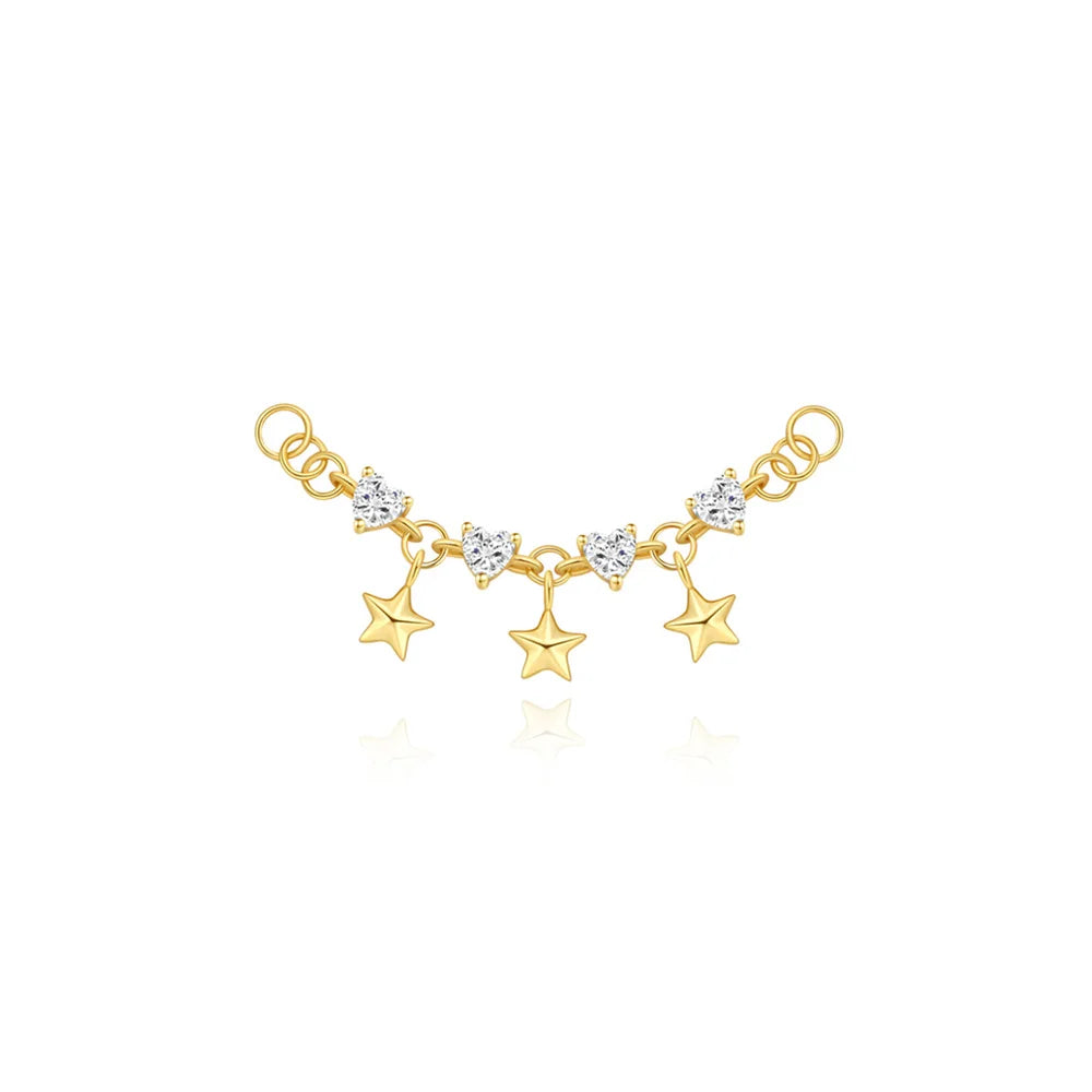 ROXI 925 Sterling Silver Heart/Geometric/ Butterfly Tassel For Women Allergy-proof 18K Gold Plata Piercing bijoux femmes