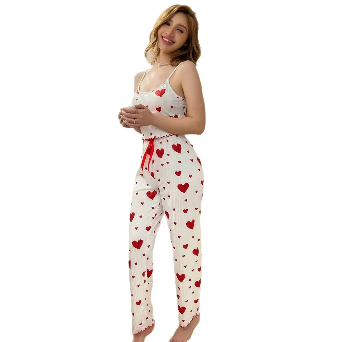 Women Pajama Suit Fashion U-Neck Lace Sexy Lingerie Pyjamas Sleep Shorts Set Sleepwear New