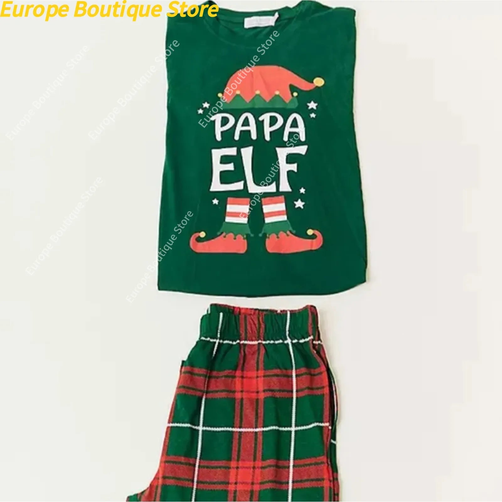 Mom Dad Kids Christmas Print Pajamas Set 2 Piece Pyjama Xmas Family Look Sleepwear Xmas Family Matching Outfits Pjs Loungewear
