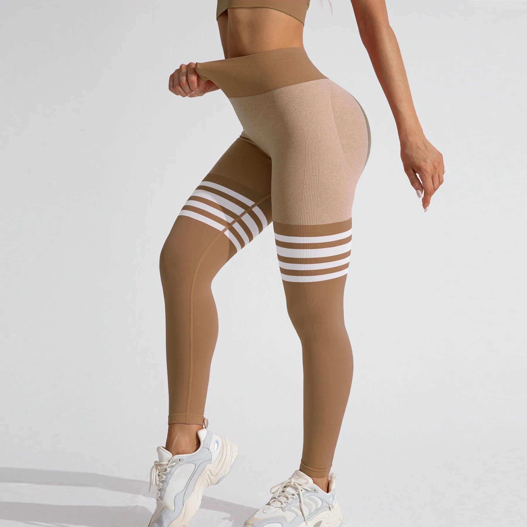 Women V Back Leggings Exercise Gym Fitness Athletic Workout Elastic Leggins High Waist Scrunch Yoga Pants Sports Tights S-XL