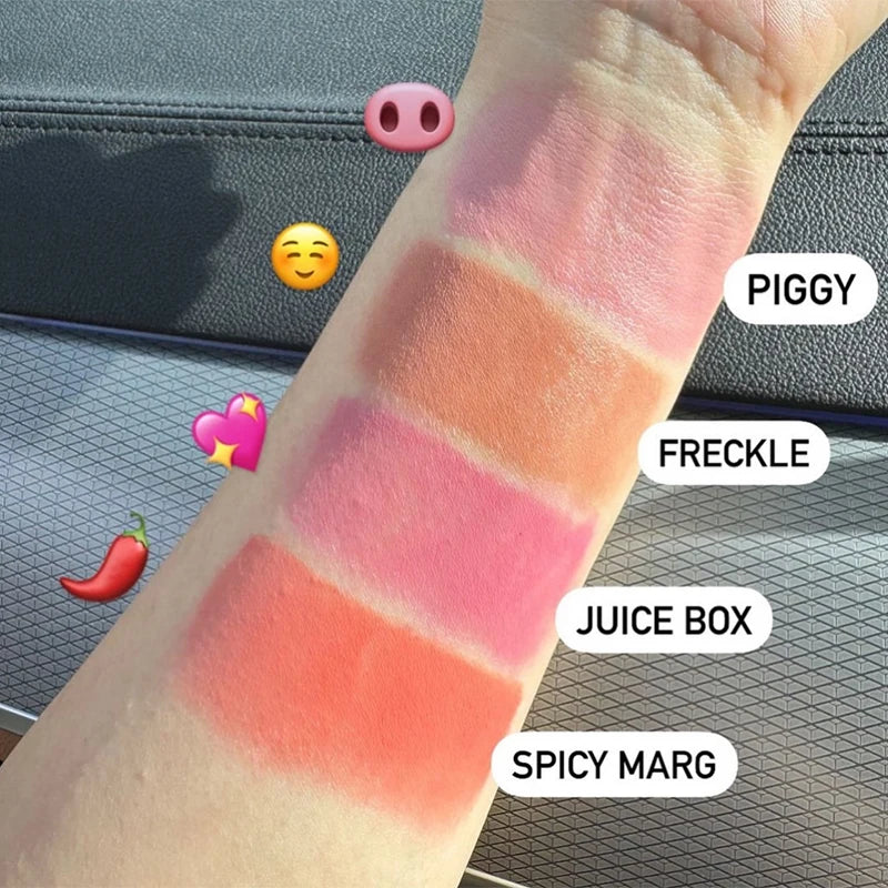 Brand skin Balm Jelly Bean Lip Gloss Spicy Marg Juice Box Pocket Blush Stick Non-fading Waterproof Blusher Moisturizing Lipstick