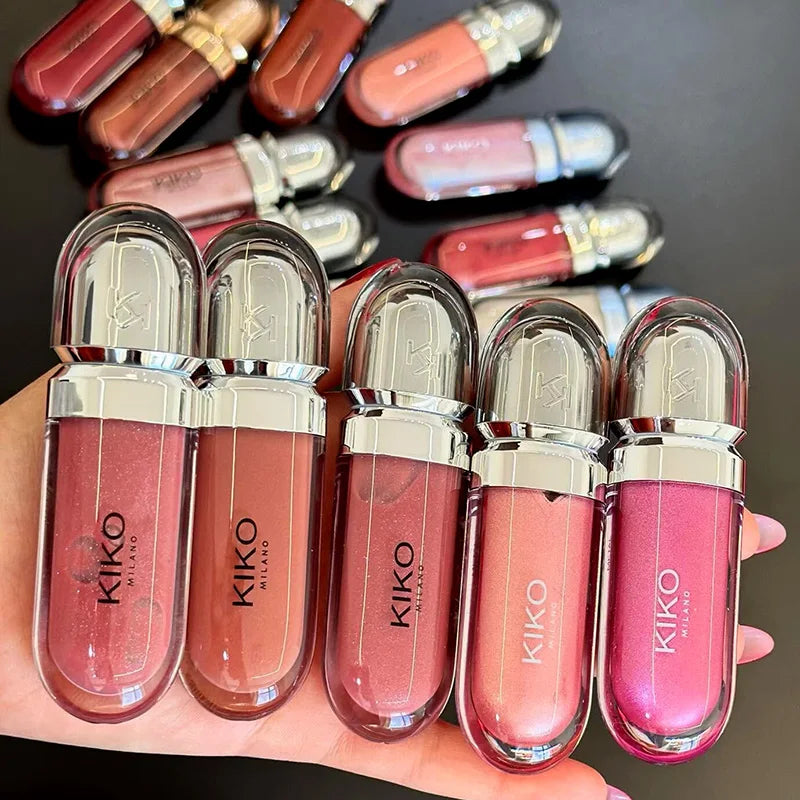 Brand 3D Mirror Lip Glaze Waterproof Non Fading and Non Stick Cup Gentle Bean Paste Color Fine Shiny Point Charm Rose Red