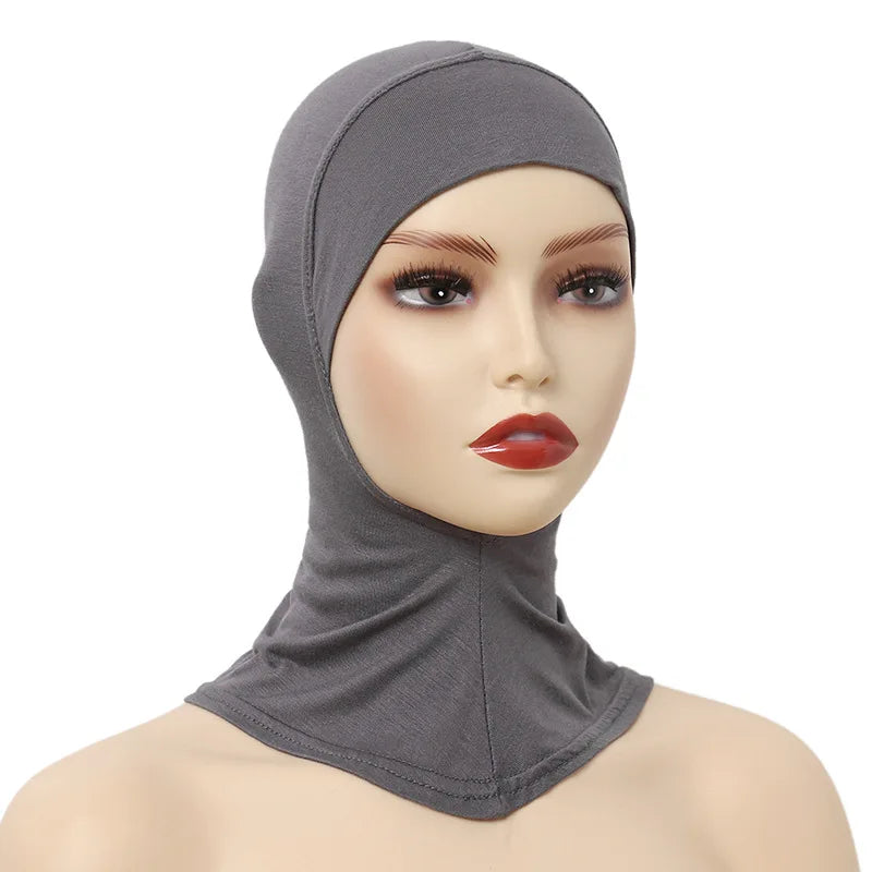 Clearance_Turban Caps for Women Muslim Underscarf Modal Hijab Inner Caps Stretchy Full Cover Shawl Cap Full Neck Coverage_Contin