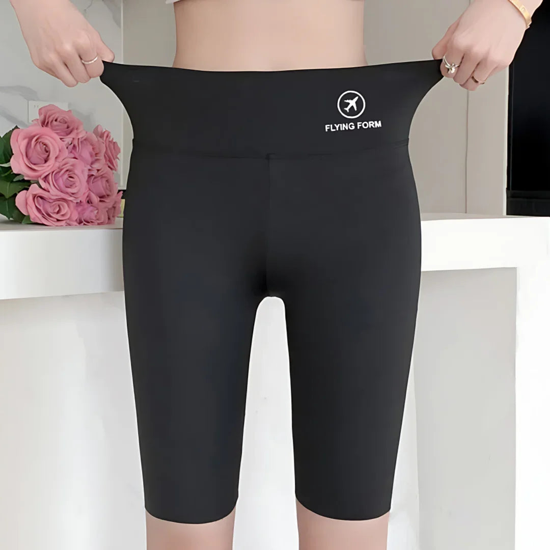 Summer Shark Bottoming Trousers Female External Wear Thin Section High Waist Lift Hip Elastic Yoga Five-minute Trousers Female