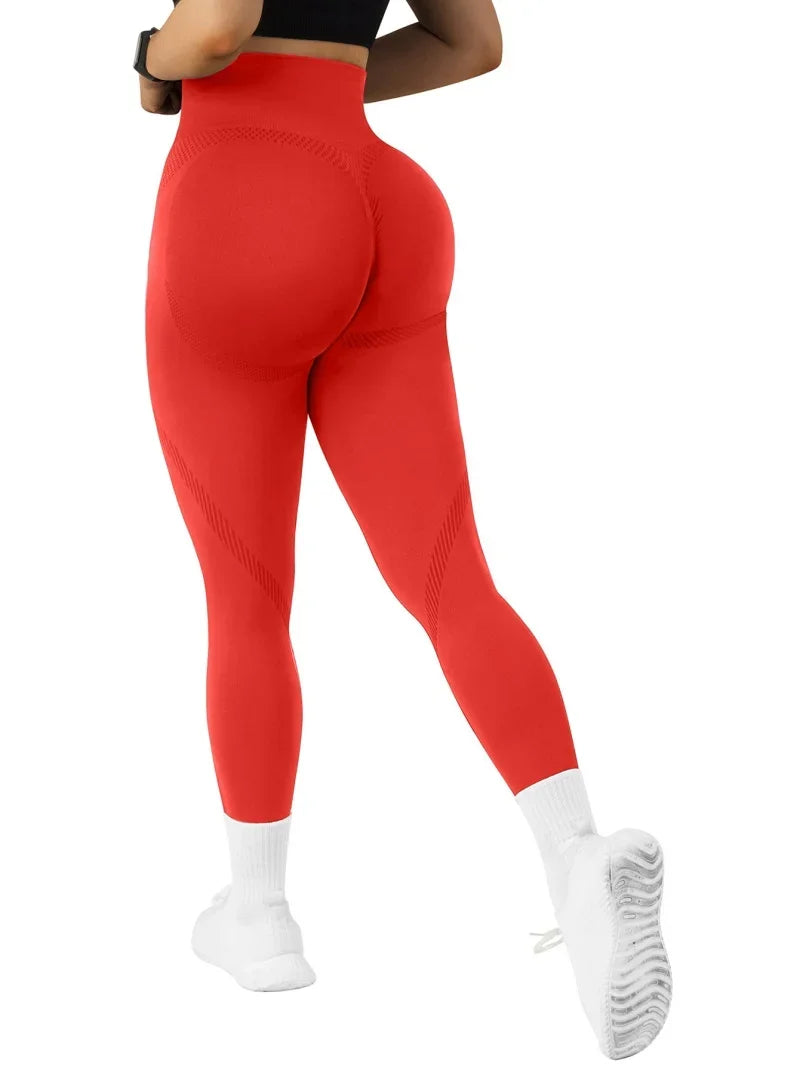 Seamless Butt Lifting Workout Leggings For Women High Waist Yoga Compression Tights Gym Pants
