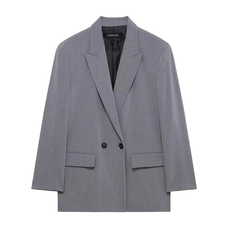 MUJER Women's Tailoring Blazers Straight Office Blazer for Women New in Outerwears Casual Blazer Woman Long Sleeve Lady Jackets