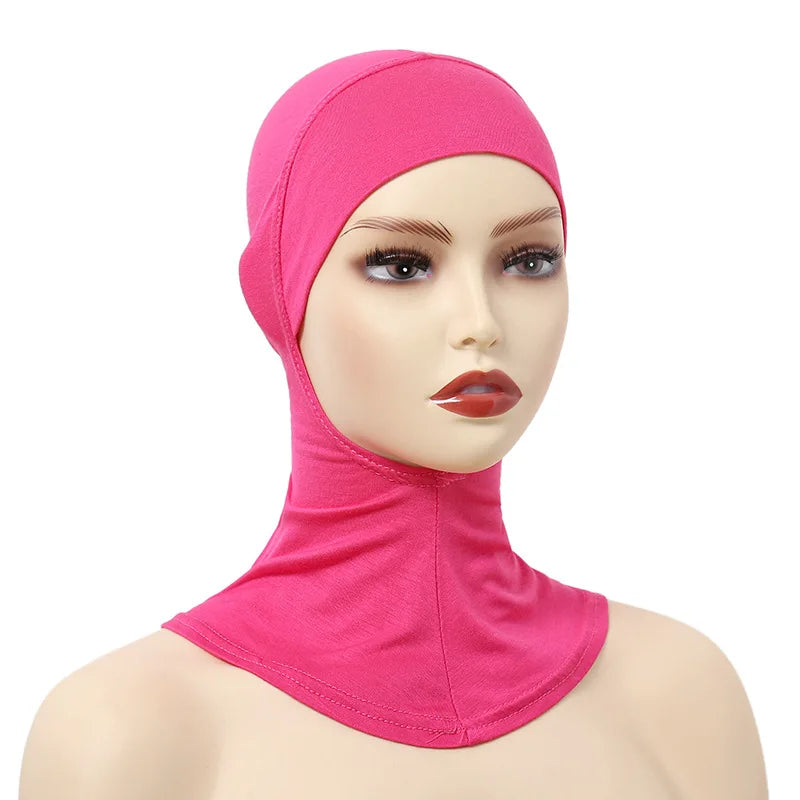Clearance_Turban Caps for Women Muslim Underscarf Modal Hijab Inner Caps Stretchy Full Cover Shawl Cap Full Neck Coverage_Contin