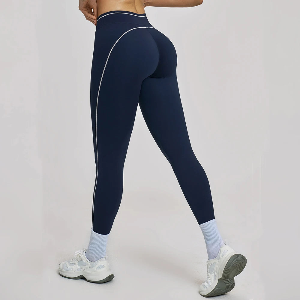 Women Yoga Leggings High Waist Breathable Quick Drying Yoga Pants Fitness Leggings Sports Running Cycling Workout Gym Clothing