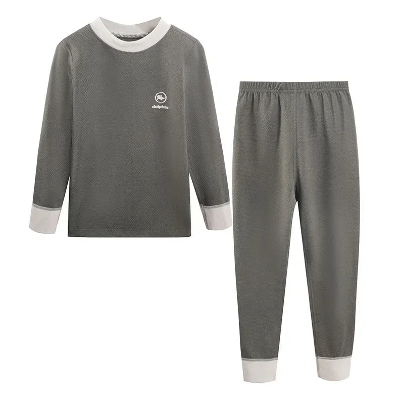 Winter Warm Pyjamas Sets for Boys Kids Stripe Pajamas Suits Teenager Sleepwear Autumn Clothes for Children from 2 to 15Years Old