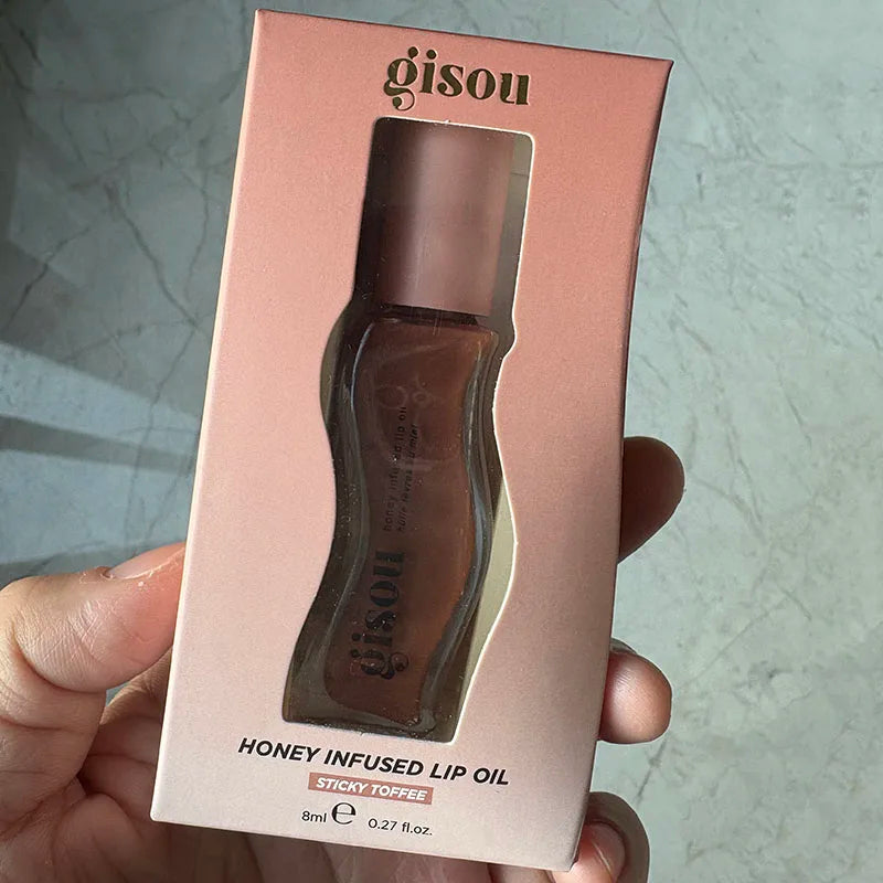 Gisou Watermelon Strawberry Essence Lip Oil Lipstick Long Lasting Moisturizing Reduce Lip Lines Liquid Gloss Makeup Lips Care