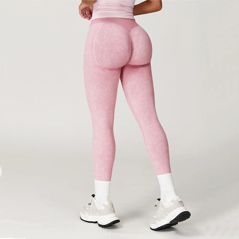 Women Yoga Pants Sports Leggings Seamless Sports Yoga Pant High Waist Ribbed Gym Clothes Fitness Workout Wear Scrunch Bum Tights