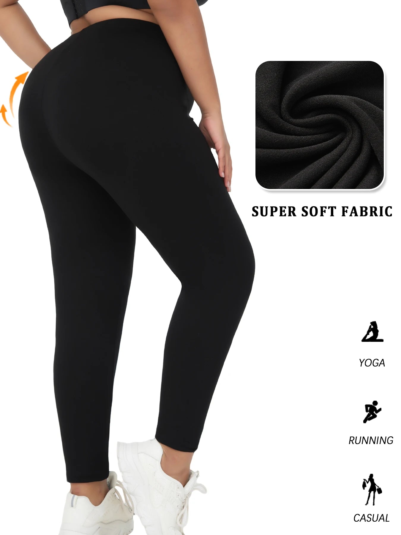 Plus Size Super Soft Sport Leggings For Women  No See Through Workout Running Yoga Athletic running Leggings