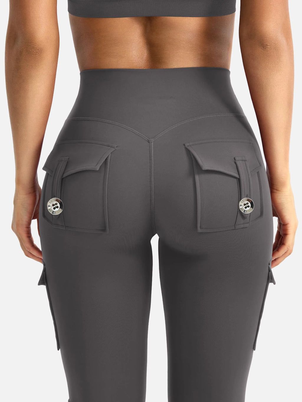 Essential Women's Fitness Pants: High-Waisted Flared Workout Pants with Pockets, Shaping and Tummy-Control Fitness Pants.