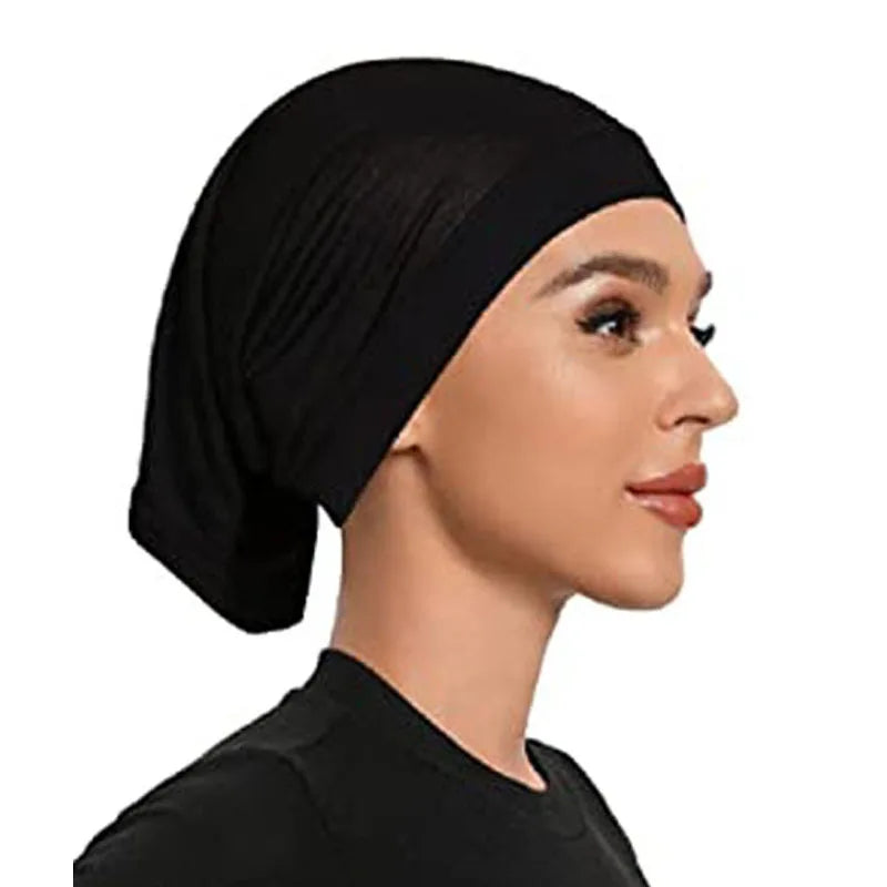 BOHOWAII Muslim Inner Under Hijab Cap Ramadan African Hat Malaysian Modal Cotton Instant Bonnet Femme Musulman Headband