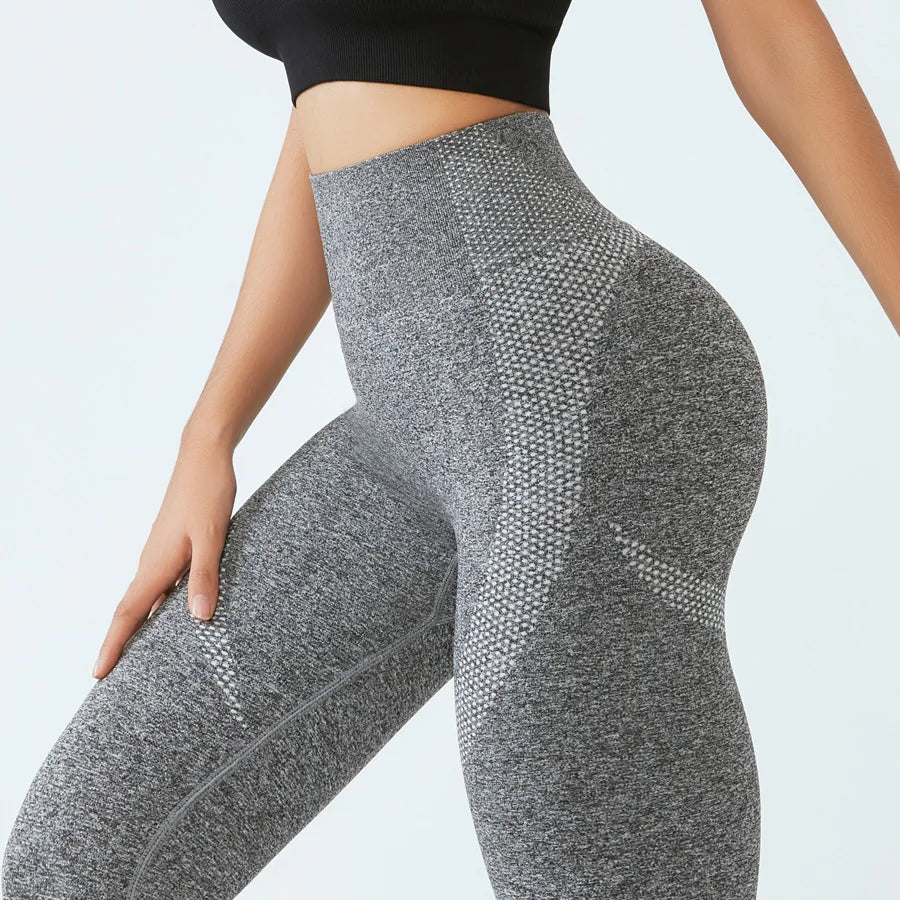 Women's Seamless Leggings - Tummy Control Gym Sports Yoga Pant with 4-Way Stretch Squat-Proof & Tummy Control Activewear Autumn
