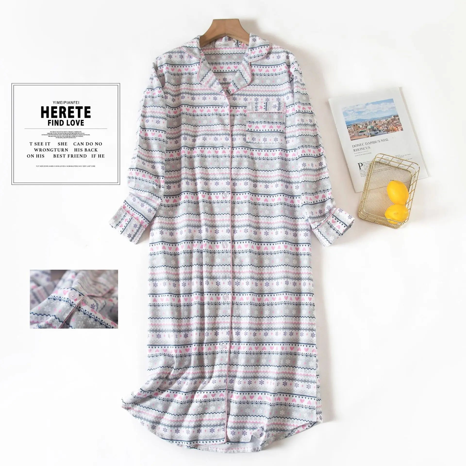 Multi Colors M-xxl Plus Sizes Night Dress for Women Sleepwear Plaid Design Mid-long Shirt Sleeping Dress Women Underwear Clothes