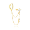 ROXI 925 Sterling Silver Heart/Geometric/ Butterfly Tassel For Women Allergy-proof 18K Gold Plata Piercing bijoux femmes