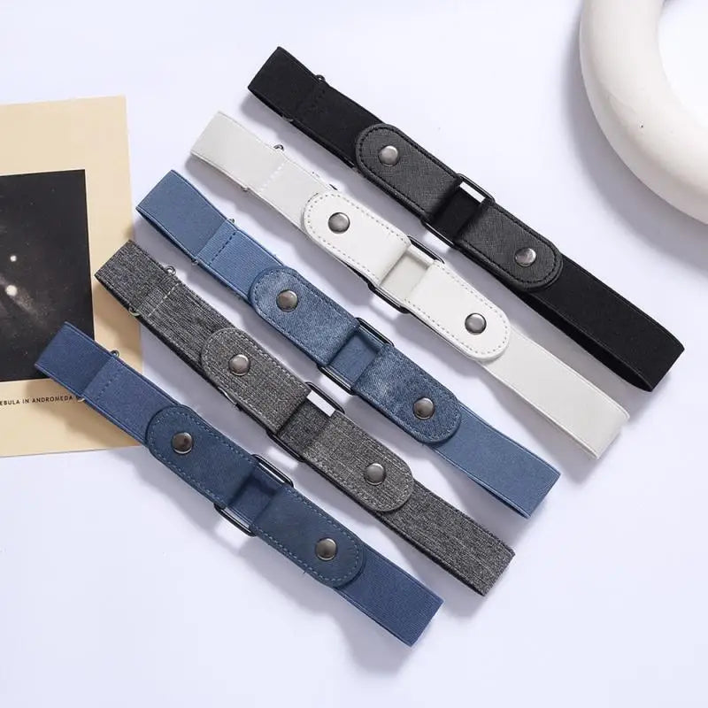 2/1PC Buckle-Free Belt Adjustable Stretch Elastic Waist Band Invisible Belts Women Men Jean Pants Dress No Buckle Easy To Wear