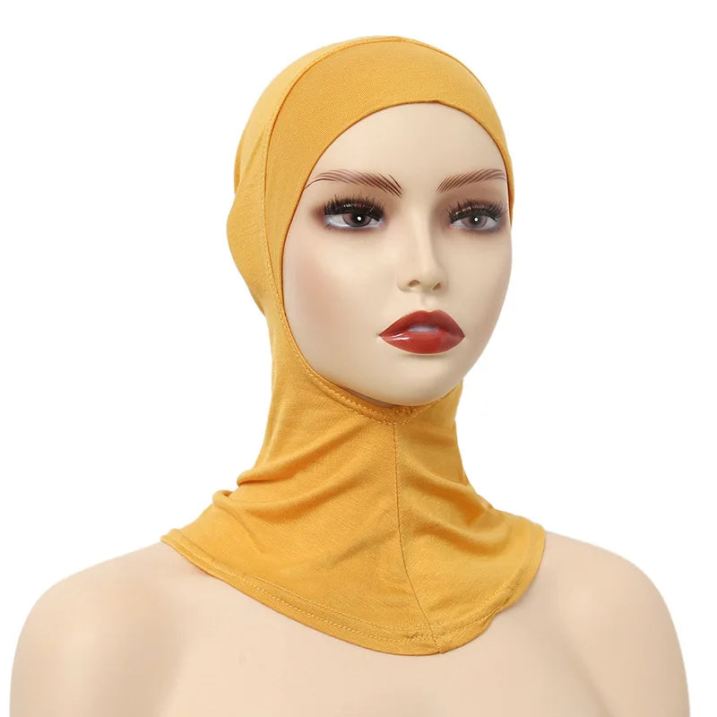 Clearance_Turban Caps for Women Muslim Underscarf Modal Hijab Inner Caps Stretchy Full Cover Shawl Cap Full Neck Coverage_Contin