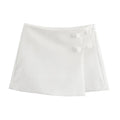 MUJER 2025 Pink White Mini Skirt Woman Fashion Bow Skort For Women Summer Slit Short Skirt Woman Split High Waist Skirt Shorts