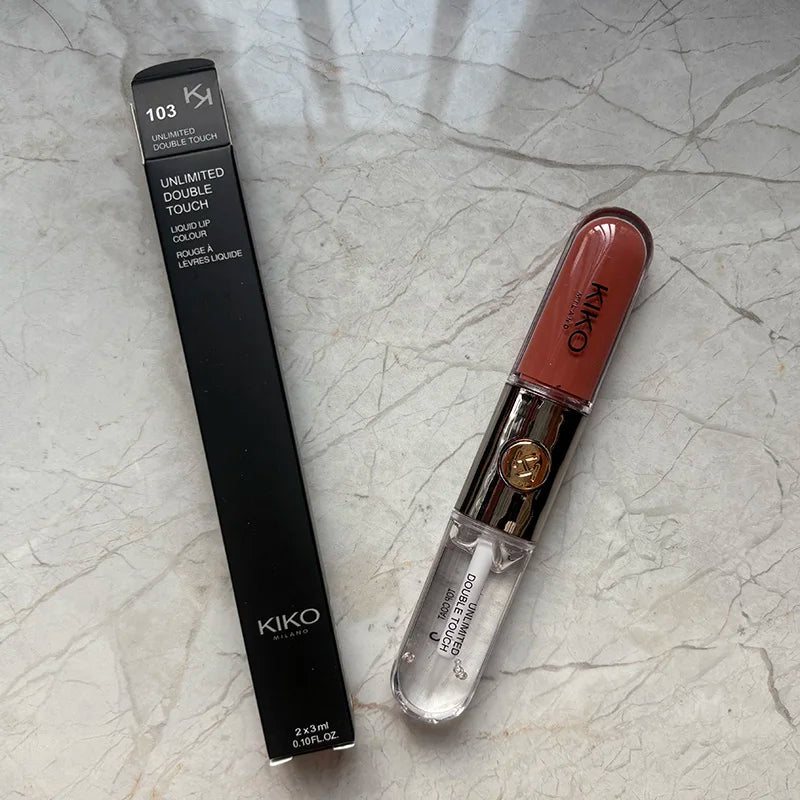 Hot Double Headed Lipstick Transparent Mirror Lip Gloss Non Fading Oil Sexy Rich Lip Gloss Milk Tea Bean Paste Naked Makeup