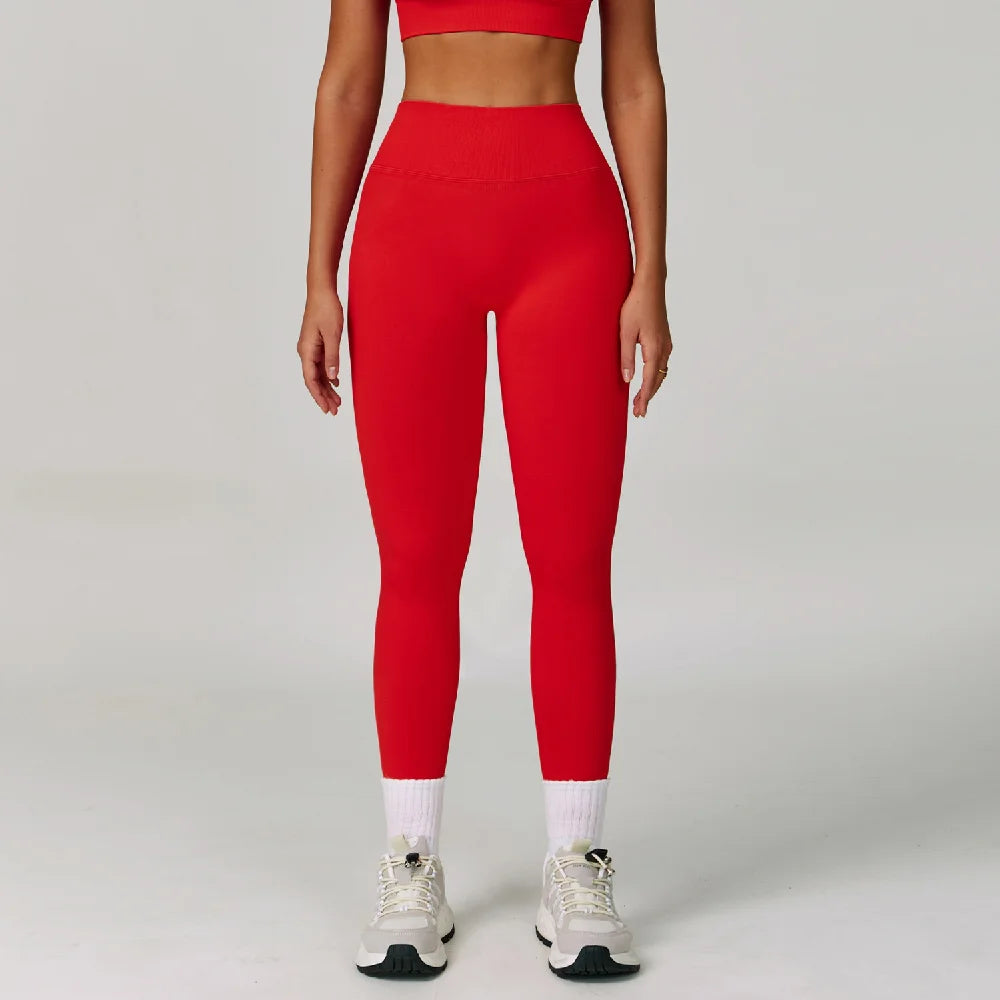 Seamless Leggings Summer Women Yoga Leggings Gym V Shaped Tight Fitness Pants Running Cycling Trousers High Waist Sports Legging