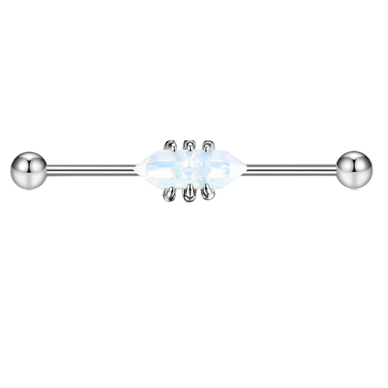 316L Surgical Steel Industrial Barbell Earrings Heart Arrow for Women Men Helix Conch Cartilage Piercing Jewelry 38mm 14g Bar