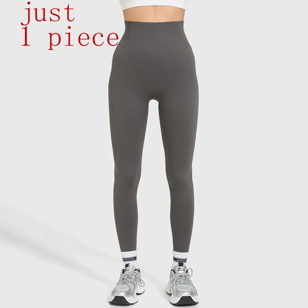 2 Pack Gym Leggings Women Seamless High Waist Yoga Pants  Slim Push Up Gym Tights Elastic Fitness Leggings Gym Workout Pants