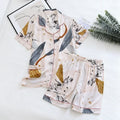 Women's Pajamas Set Short-sleeved Shorts Home Pijima Loose Two-piece Suit for Home Sleepwear Printed Plus Size Female Pijima