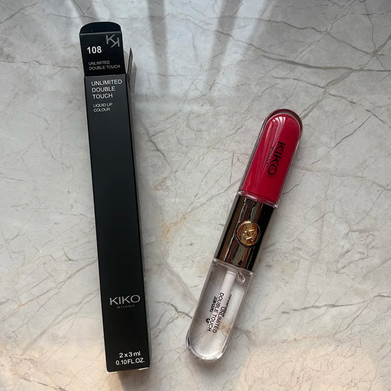 Hot Double Headed Lipstick Transparent Mirror Lip Gloss Non Fading Oil Sexy Rich Lip Gloss Milk Tea Bean Paste Naked Makeup