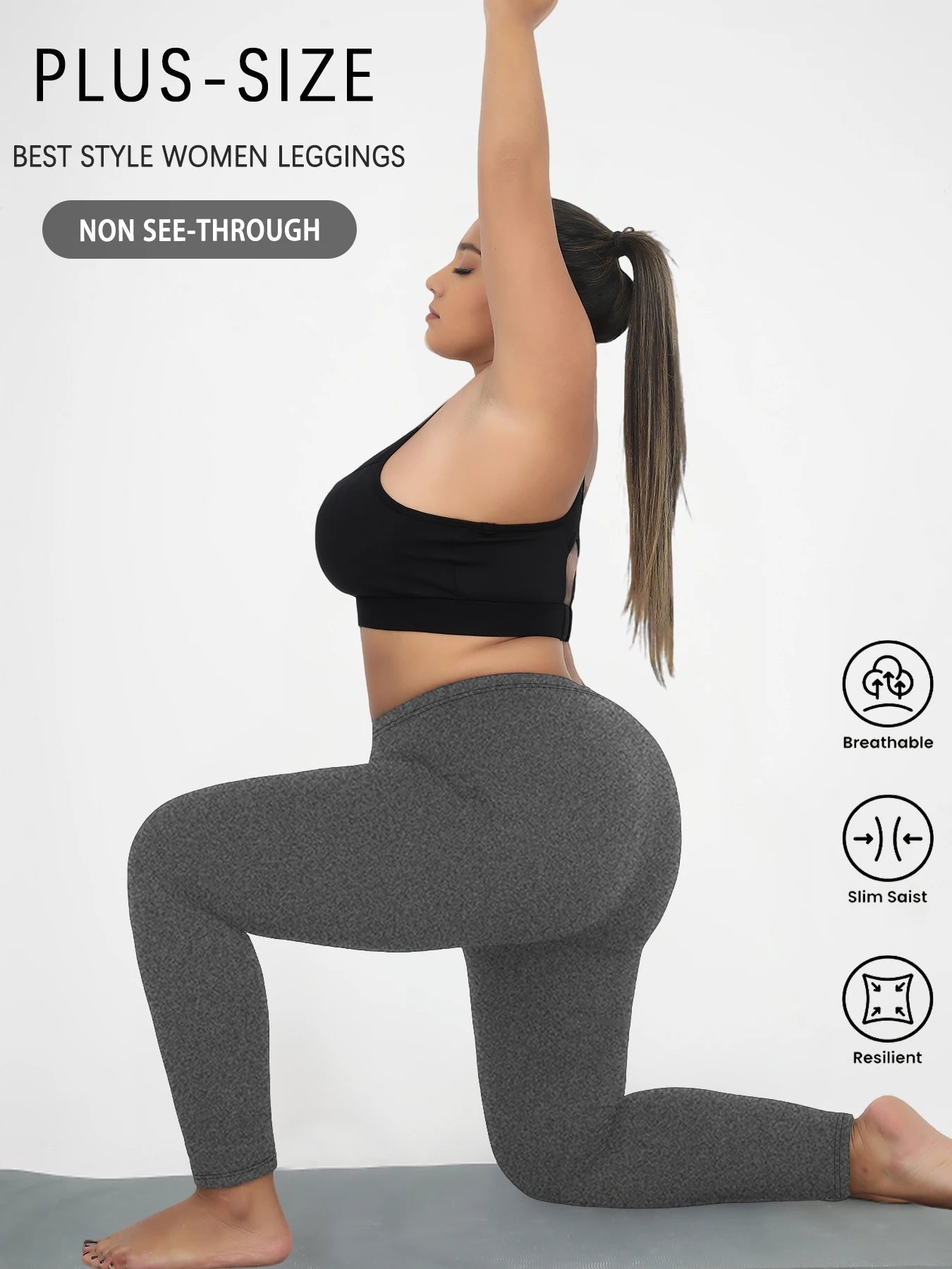 Plus Size Super Soft Sport Leggings For Women  No See Through Workout Running Yoga Athletic running Leggings