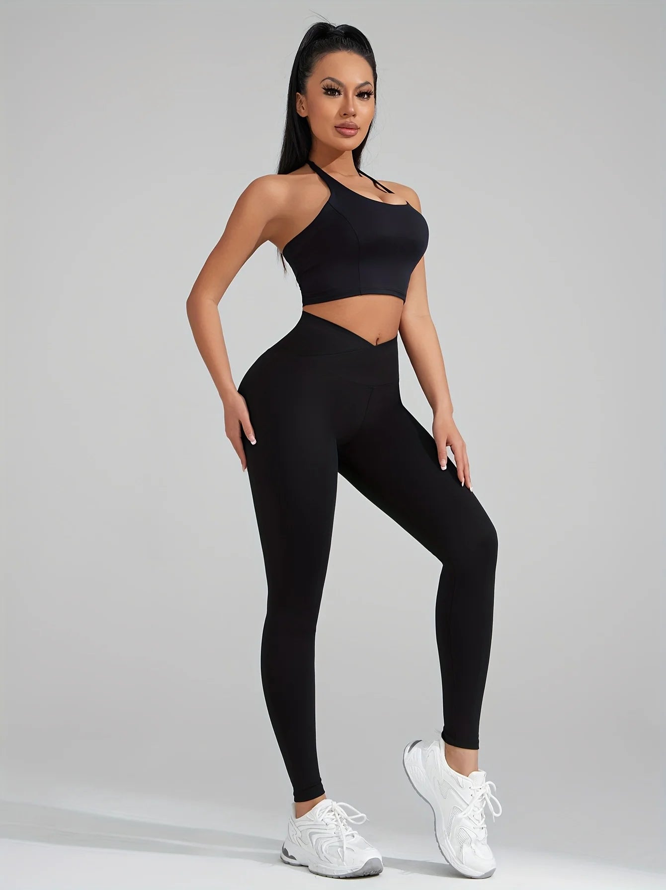 Women's high-waisted tight yoga pants - breathable and elastic, shaping the abdomen and buttocks, suitable for fitness, sports