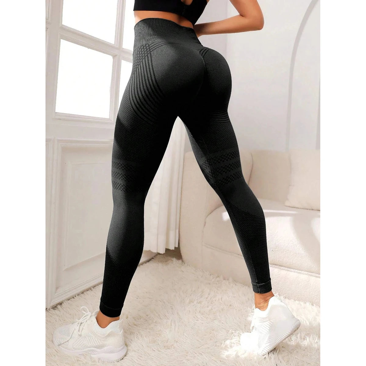Seamless High-Stretch Yoga Pants for Women, Gym Workout, Quick-Dry, Running, Butt Lifting, Nude Feeling, High Waist, Cross-Borde