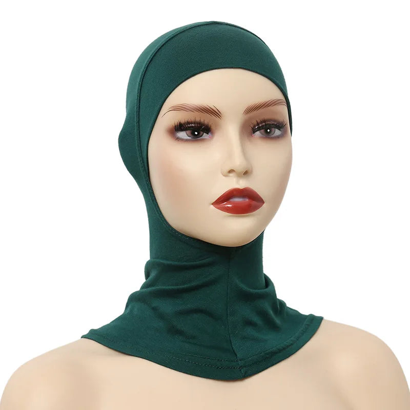 Clearance_Turban Caps for Women Muslim Underscarf Modal Hijab Inner Caps Stretchy Full Cover Shawl Cap Full Neck Coverage_Contin