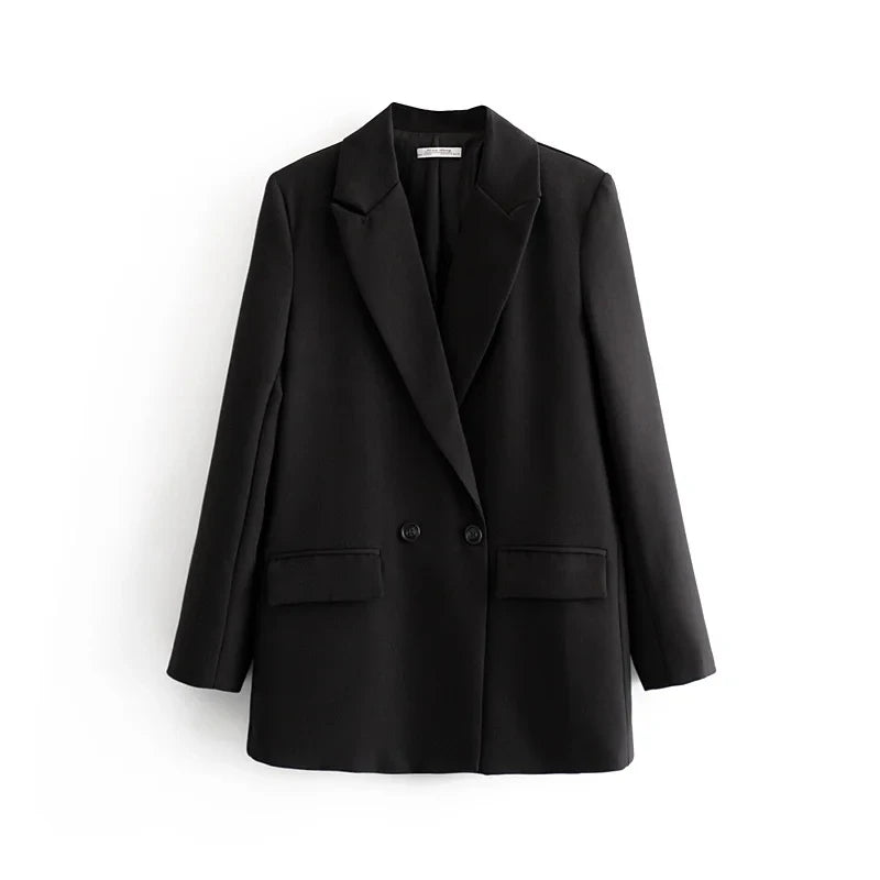 HXAO Blazer Woman Black Beige Khaki Blue Green Gray Women coat Fashion Office Wear Women's Blazers Jacket Outerwears 2024