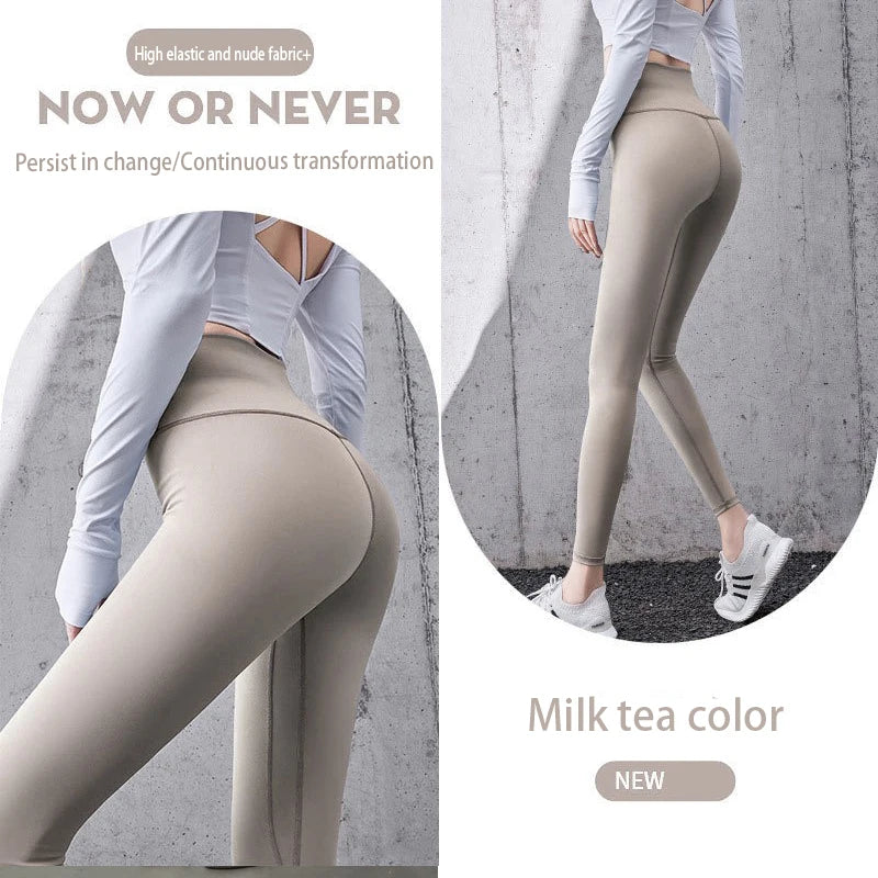 New Yoga Leggings Women Fitness Leggings Running Cycling Pants Breathable Sports Leggings High Waist Summer Workout Gym Clothing