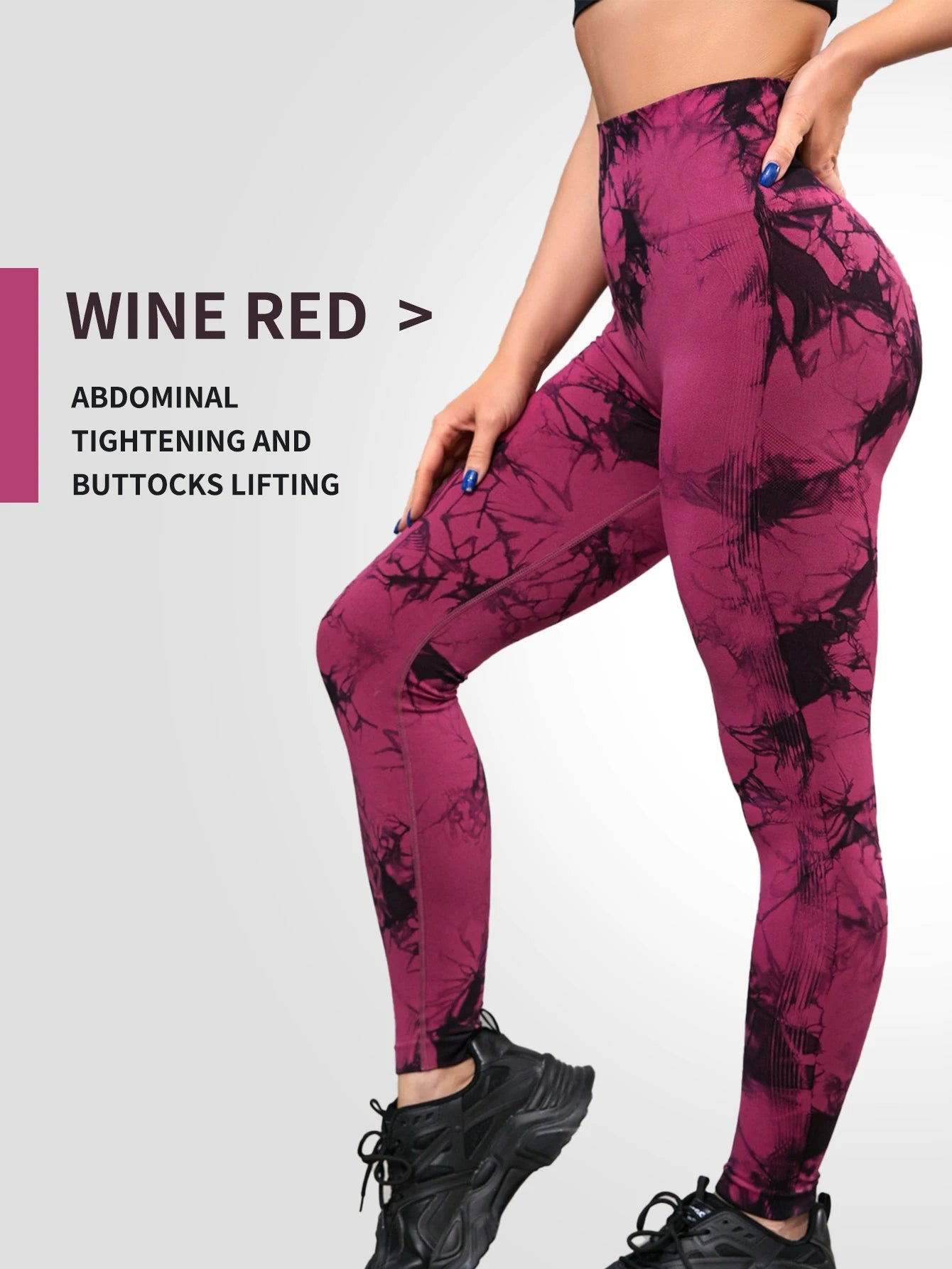 CZGUKE Tie Dye Gym Yoga Pants Fitness Workout Sportswear Clothing For Women High Waist Scrunch Butt Liftting Sports Leggings