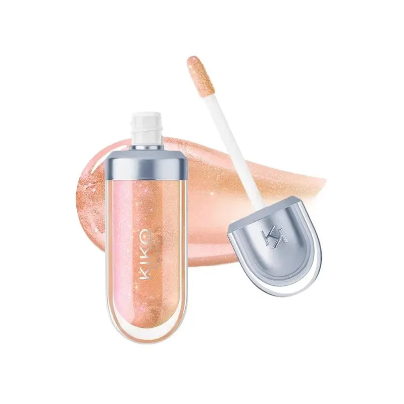 KIKO 3D Liquid Lip Glaze Transparent Lip Gloss Mirror Lipstick Nourishing Glossy Full Lips Not Fading Milk Tea Bean Paste Makeup