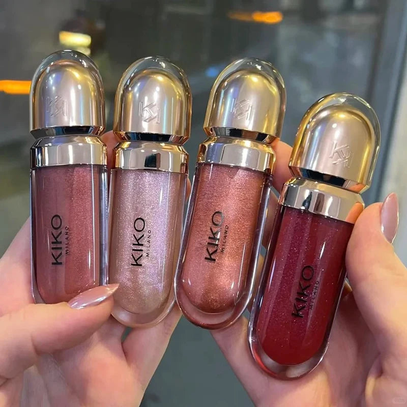 Hot Kiko Double Headed Lipstick Transparent Mirror Lip Gloss Non Fading Oil Sexy Rich Lip Gloss Milk Tea Bean Paste Naked Makeup