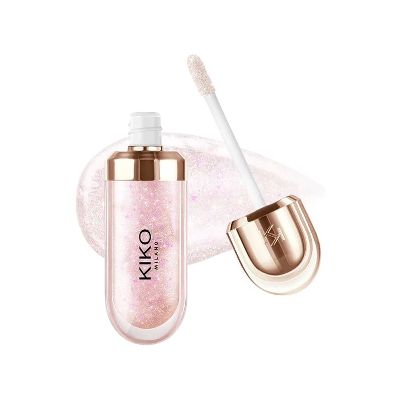 3D Effect Mirror Colour Pearlescent Shimmer Moisturizing Liquid Lip Glaze Lasting Non-Sticky Waterproof Plump Glossy Lipstick