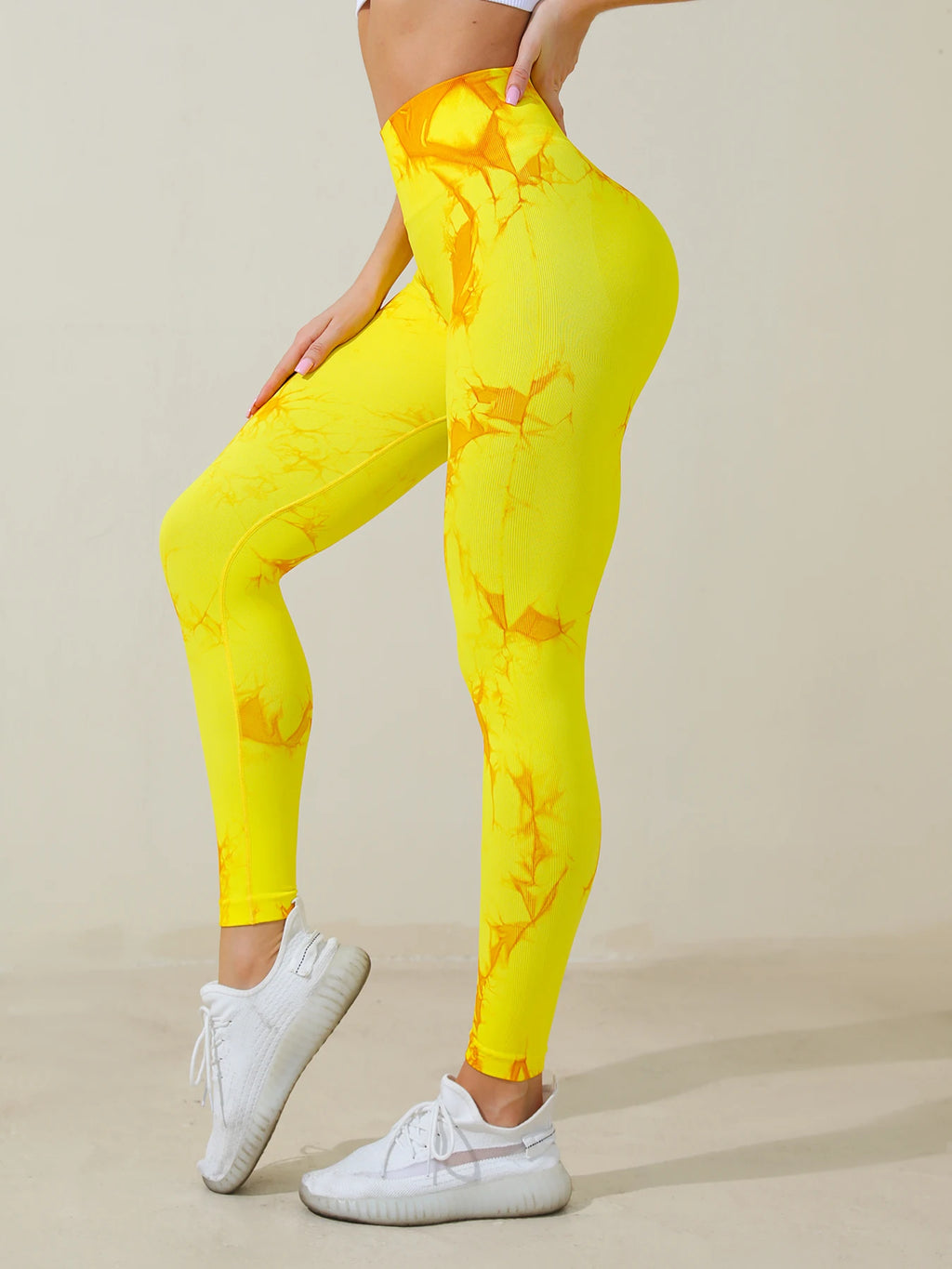 Women's High Waist Tie-Dye Print Leggings, Casual Fitness Workout Bottoms Yoga Pants