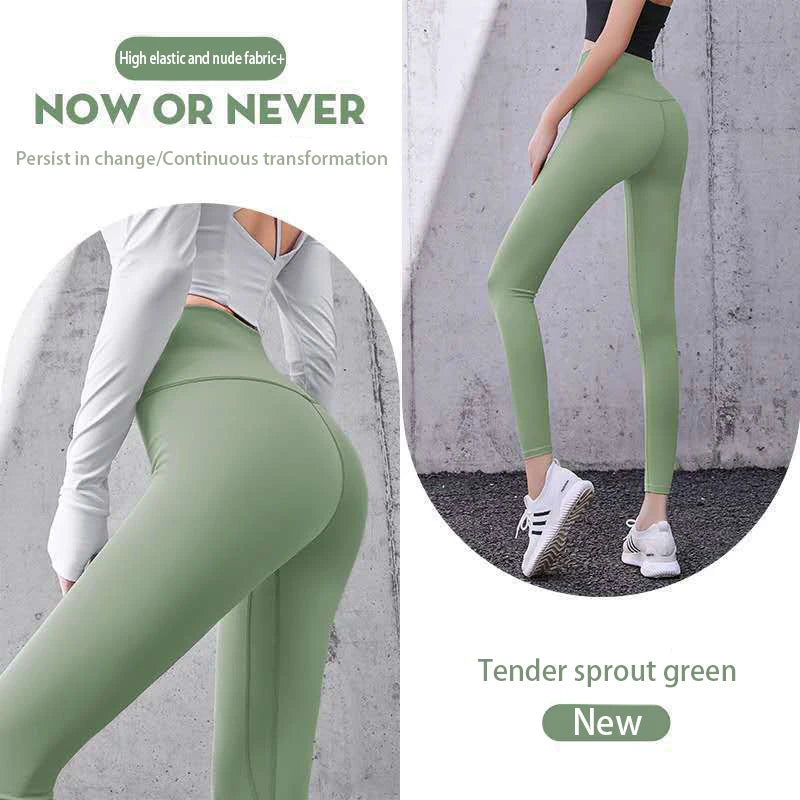 New Yoga Leggings Women Fitness Leggings Running Cycling Pants Breathable Sports Leggings High Waist Summer Workout Gym Clothing