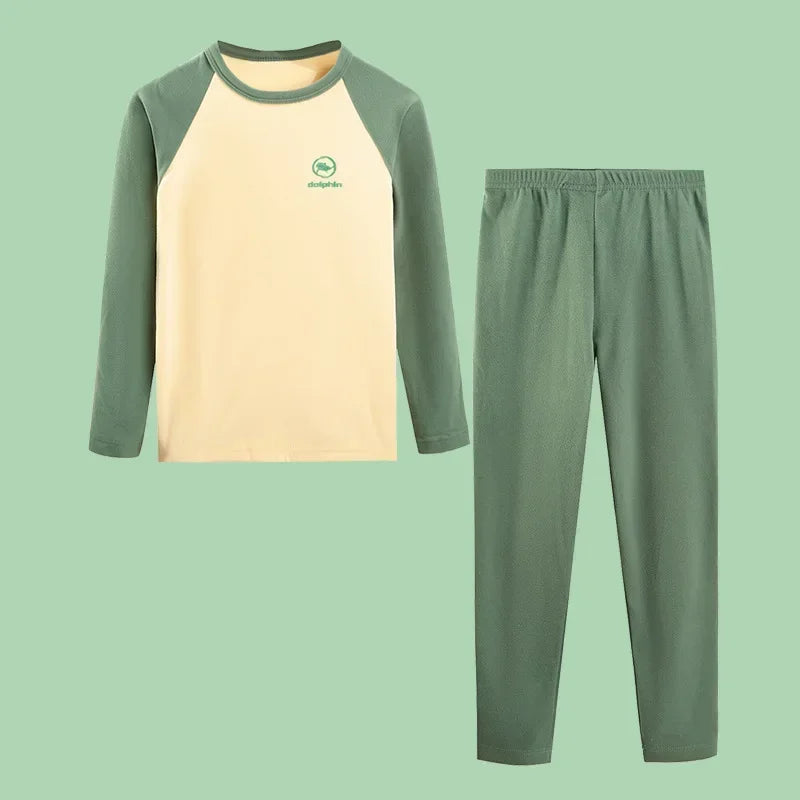 Winter Warm Pyjamas Sets for Boys Kids Stripe Pajamas Suits Teenager Sleepwear Autumn Clothes for Children from 2 to 15Years Old
