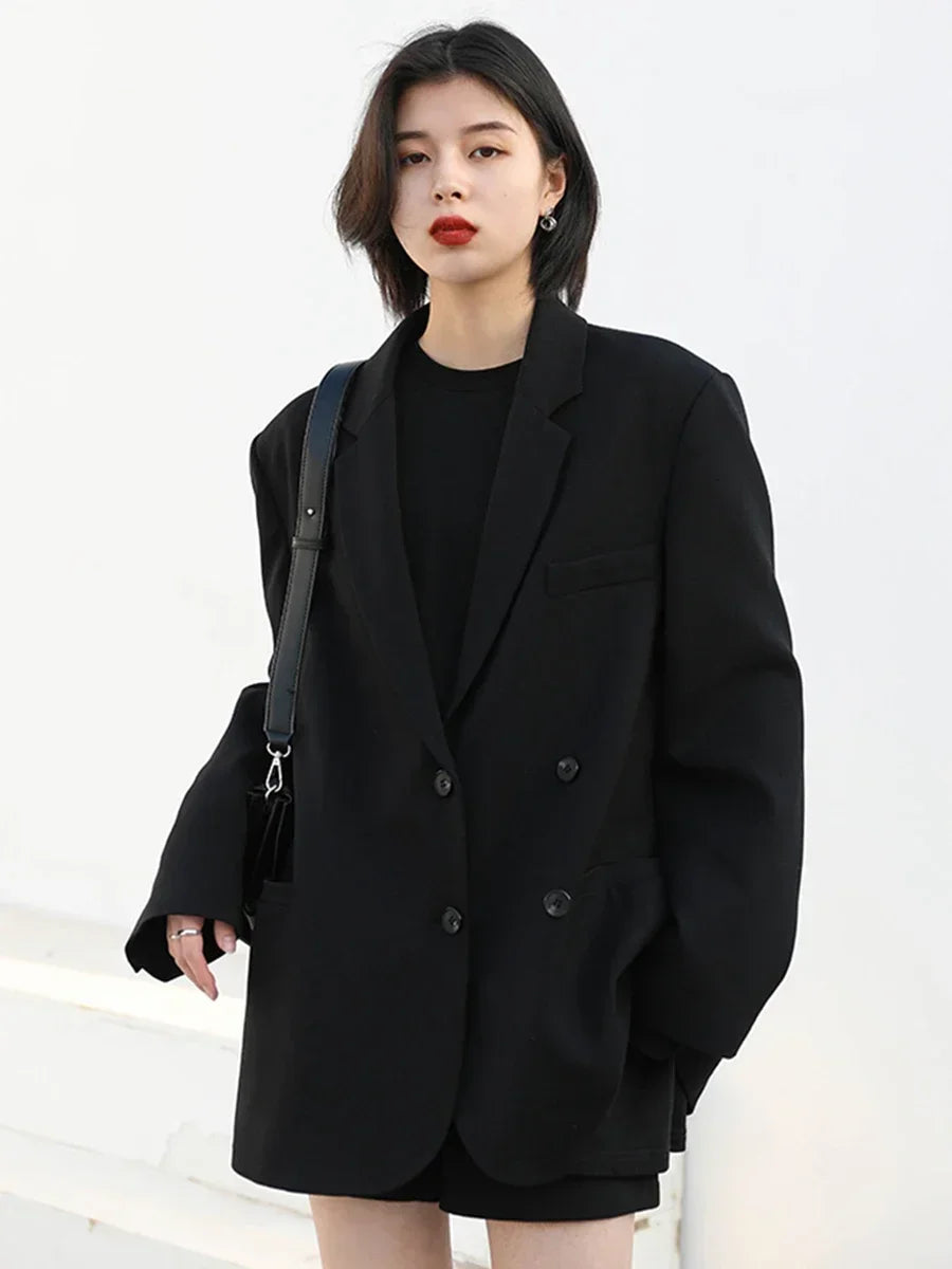 CHIC VEN Women's Blazer Korean Casual Solid Long Sleeve Coats All-match Office Lady Elegant Fashion Clothing Spring Autumn 2026