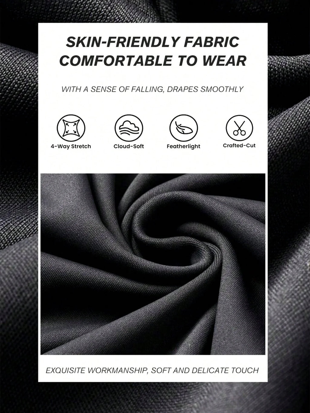 Women's Black High Waisted Bell-bottom Pants 2026 Spring Drawstring Waist Stretchy Skin-friendly Breathable Casual Daily Trendy