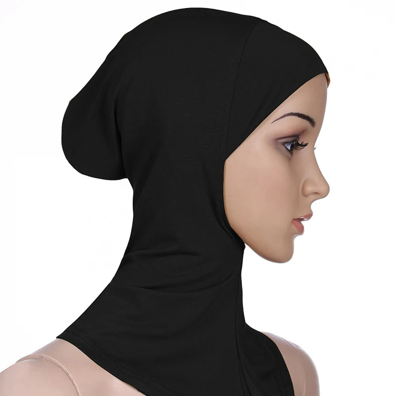 Clearance_Turban Caps for Women Muslim Underscarf Modal Hijab Inner Caps Stretchy Full Cover Shawl Cap Full Neck Coverage_Contin