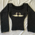 Casual retro sweater women's fashion Harajuku high street punk sweet cute fairy style American aesthetic hot girl emotional girl