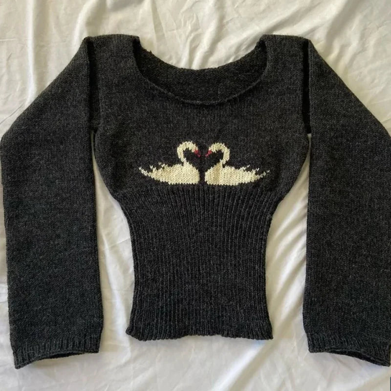 Casual retro sweater women's fashion Harajuku high street punk sweet cute fairy style American aesthetic hot girl emotional girl